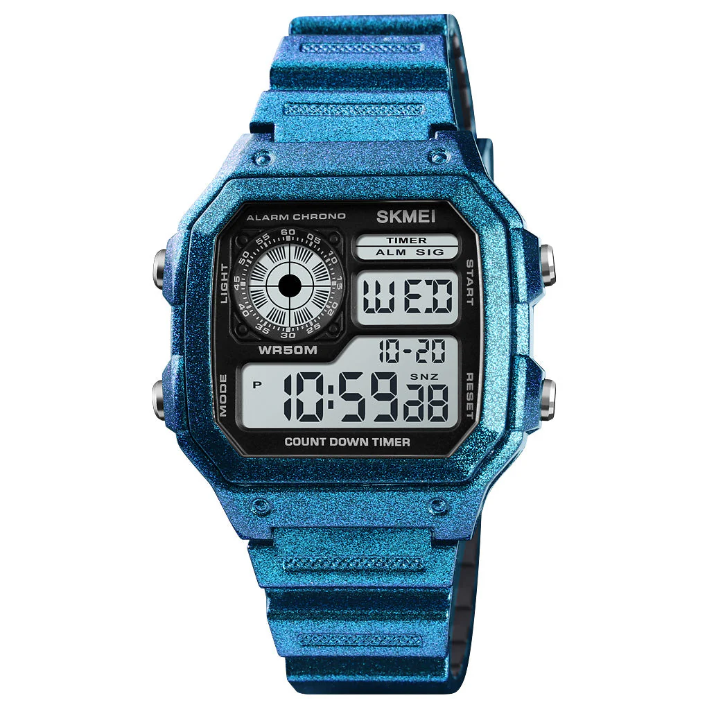 1299 Reloj Skmei para caballero deportivo digital pulsera de caucho - Image 11
