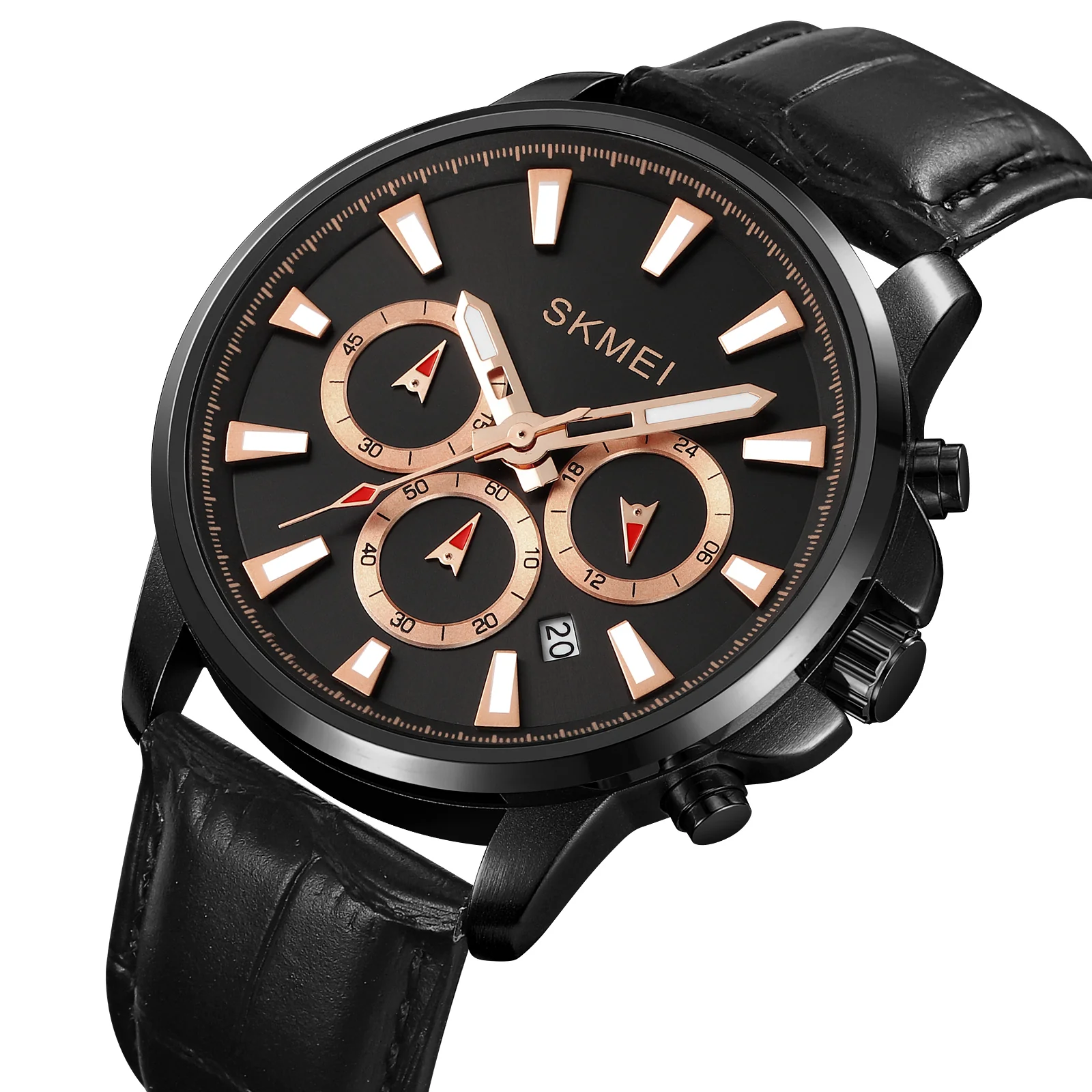 2071 SKMEI para hombre pulsera de cuero - Image 2