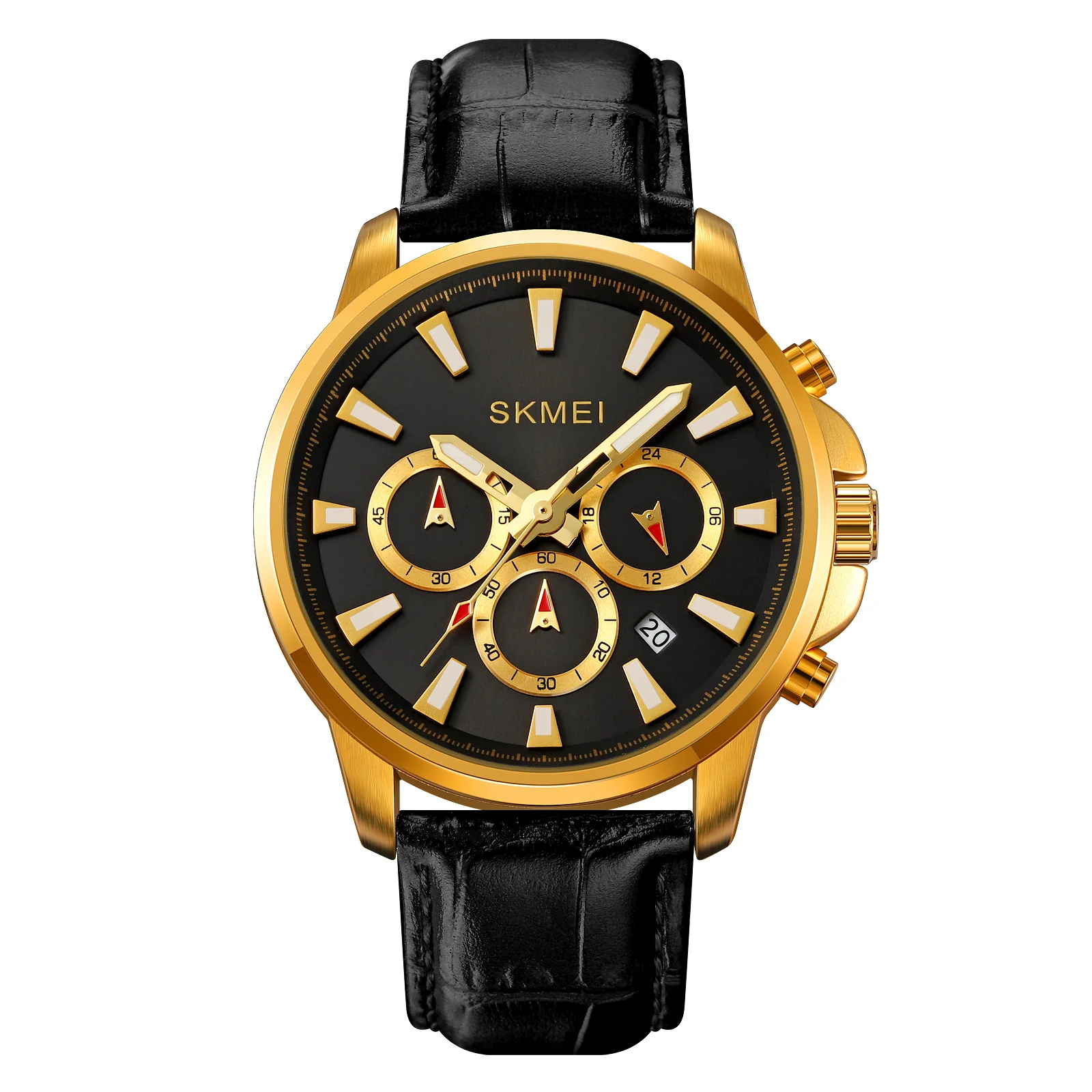 2071 SKMEI para hombre pulsera de cuero - Image 5