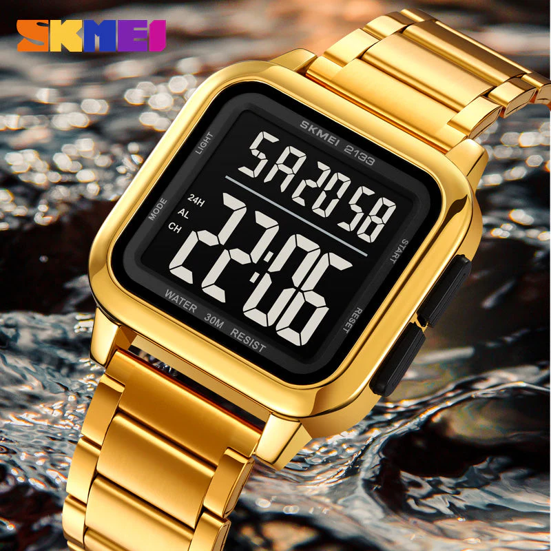 2133 Reloj Skmei para caballero pulsera de metal - Image 3
