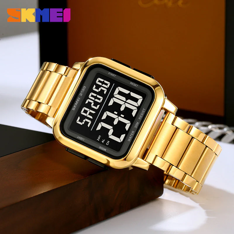 2133 Reloj Skmei para caballero pulsera de metal - Image 4