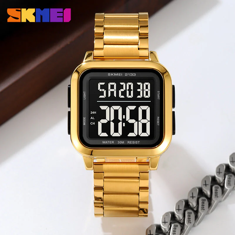 2133 Reloj Skmei para caballero pulsera de metal - Image 5