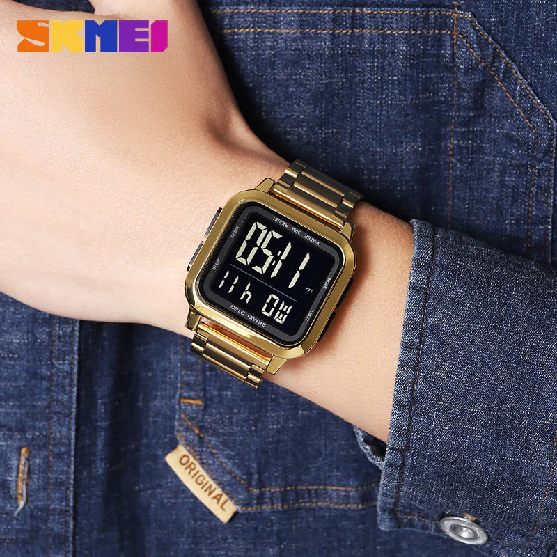 2133 Reloj Skmei para caballero pulsera de metal - Image 7