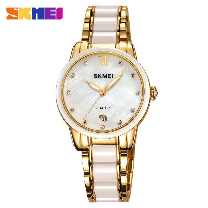 2175 Reloj Skmei para dama pulsera de metal - Image 9