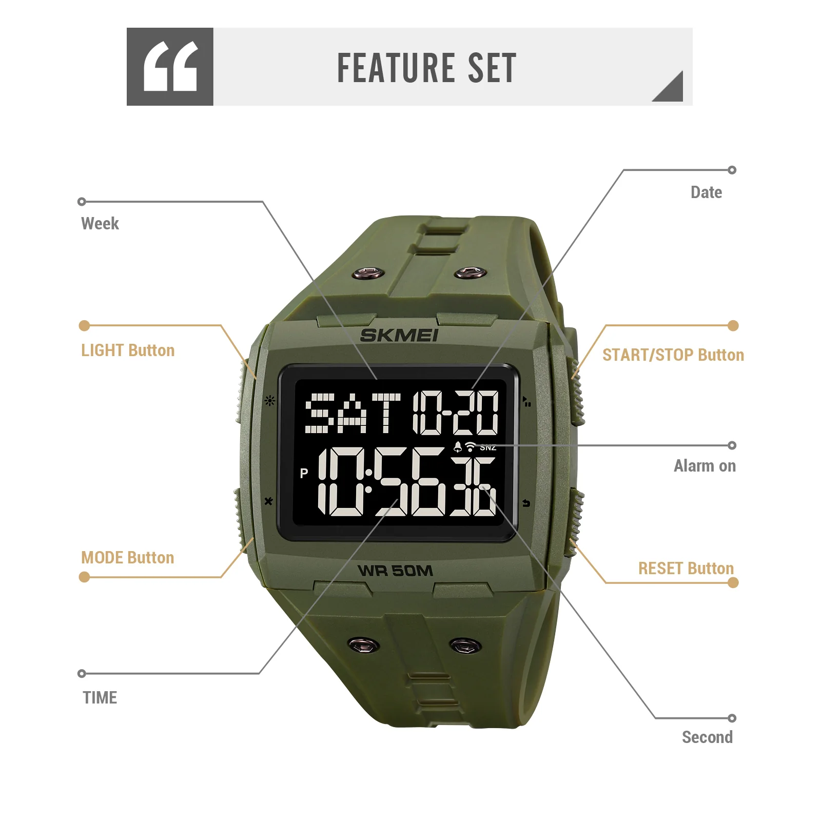 2186 Skmei reloj digital para caballero - Image 4