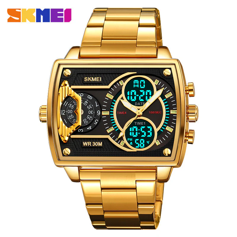 2229 Reloj Skmei para hombre pulsera de metal cuadrado - Image 5