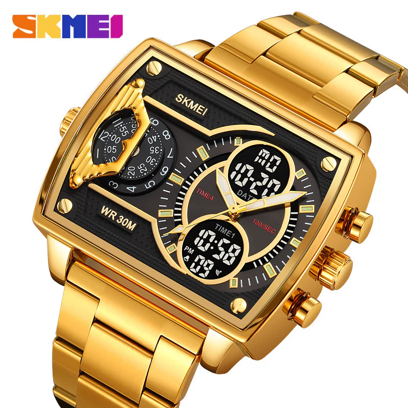 2229 Reloj Skmei para hombre pulsera de metal cuadrado - Image 6