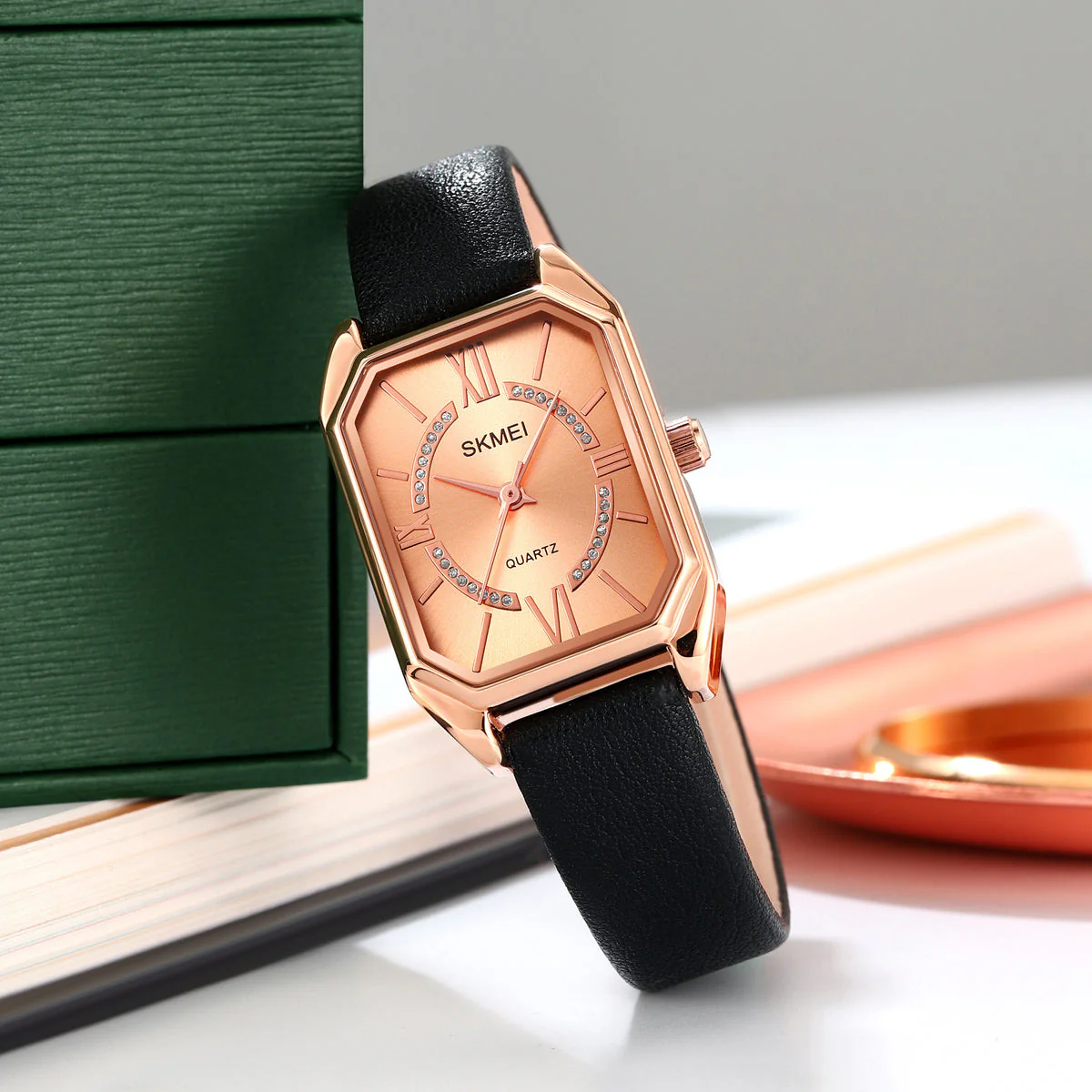 2238 Reloj Skmei para mujer pulsera de piel - Image 3