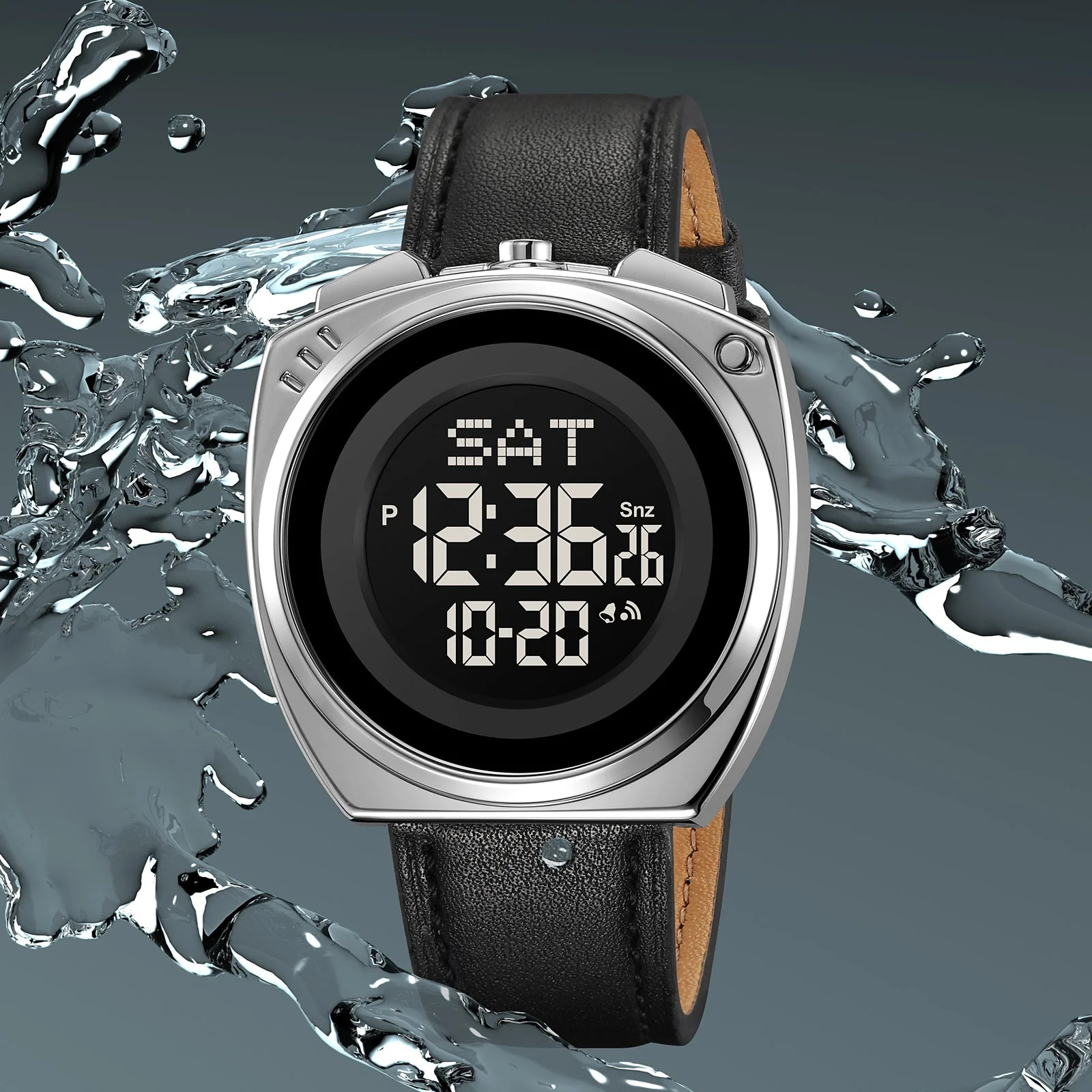 2241 Reloj Skmei para hombre pulsera de cuero - Image 2