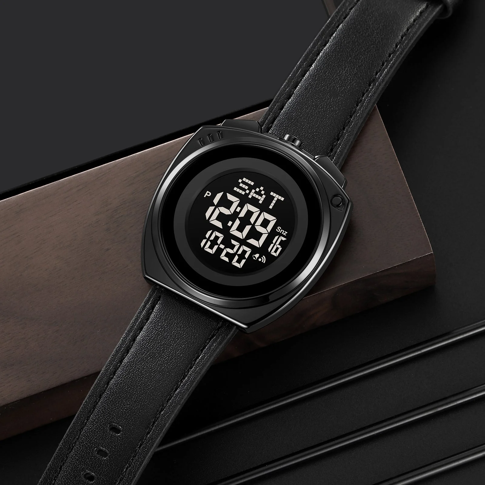 2241 Reloj Skmei para hombre pulsera de cuero - Image 3
