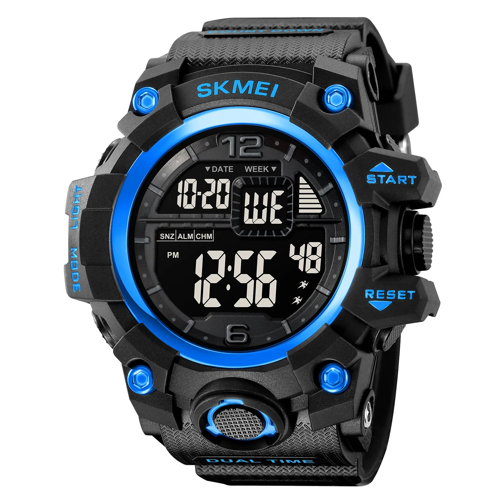 2245 reloj Skmei con pantalla digital para hombre pulsera de goma - Image 9