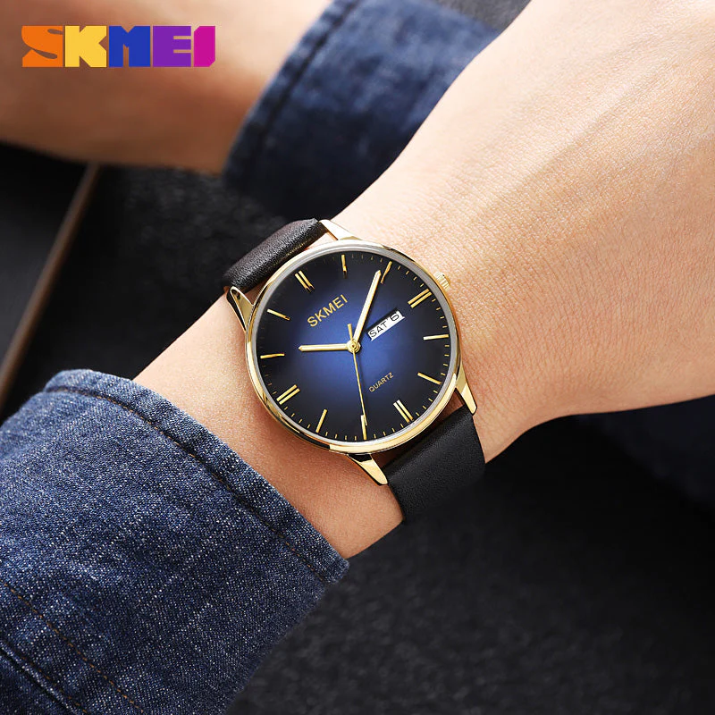 2250 Reloj Skmei para hombre pulsera de cuero - Image 5