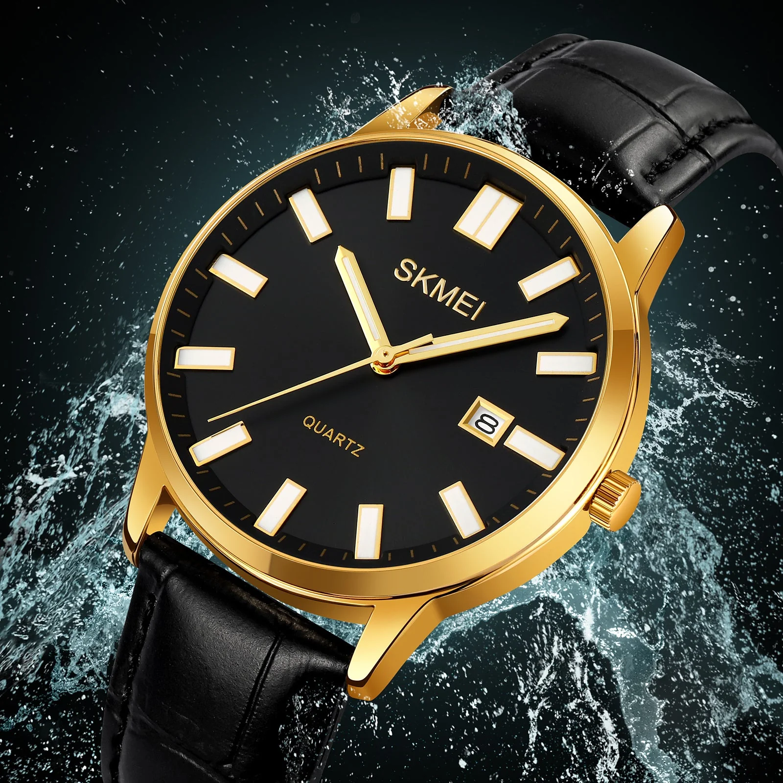 2252 Reloj SKMEI para hombre pulsera de cuero - Image 3
