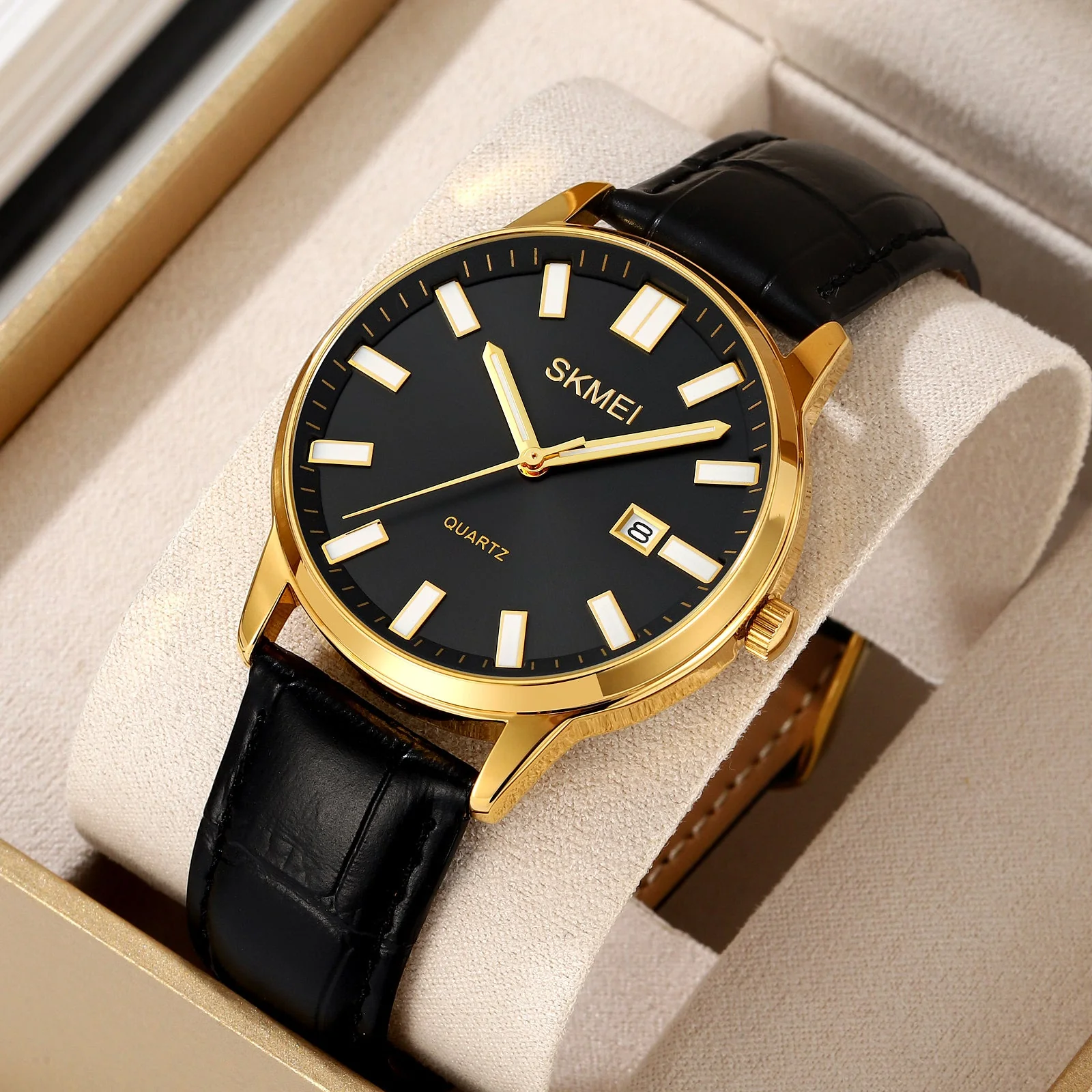 2252 Reloj SKMEI para hombre pulsera de cuero - Image 5