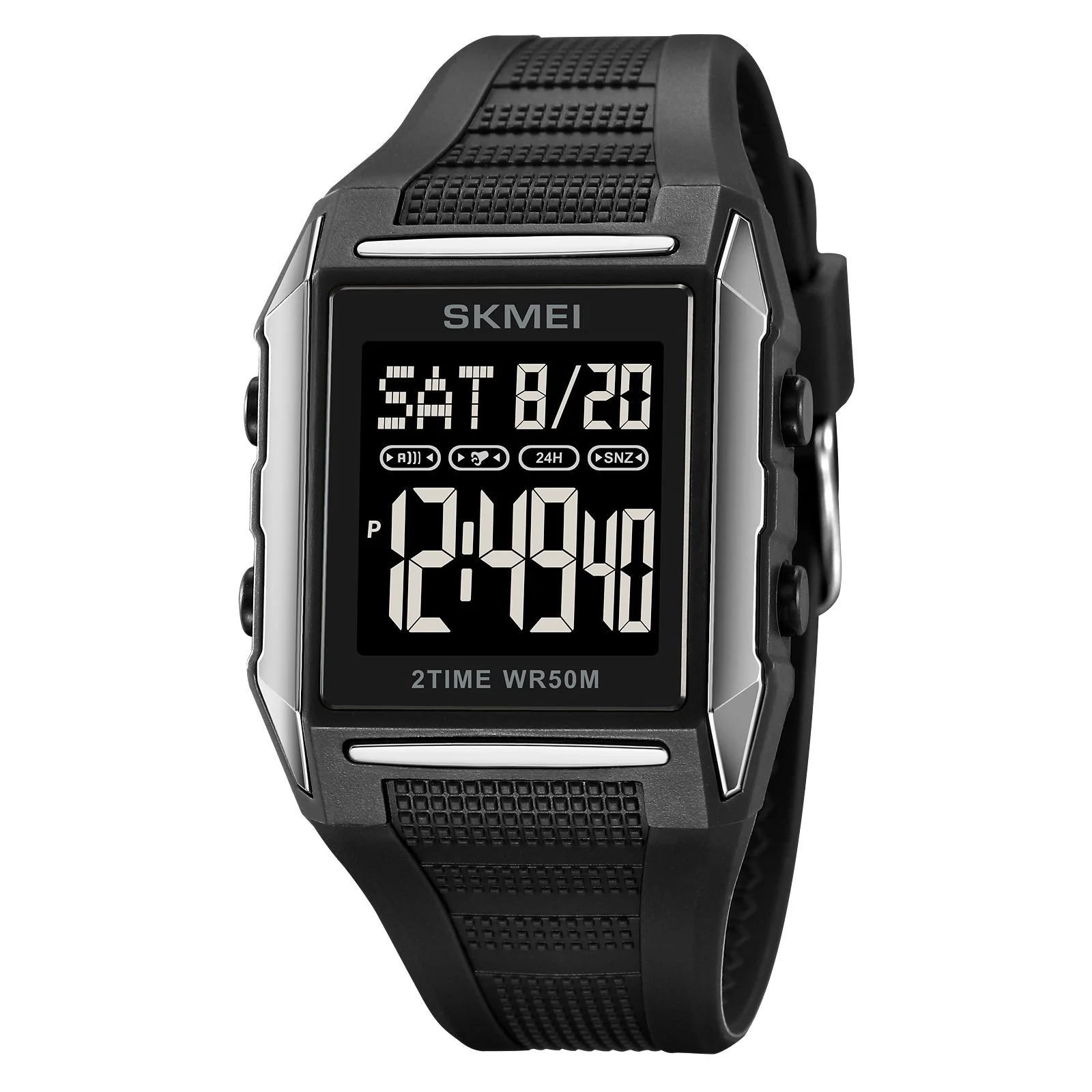 2257 Reloj Skmei para hombre pulsera de caucho - Image 12