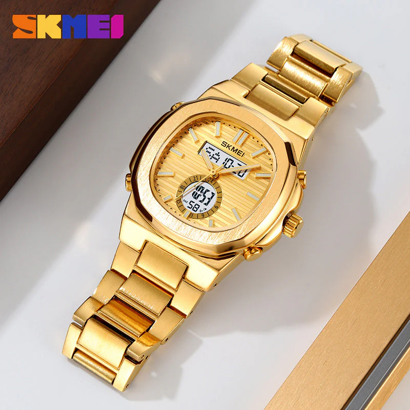 2279 Reloj Skmei para caballero pulsera de acero inoxidable - Image 3