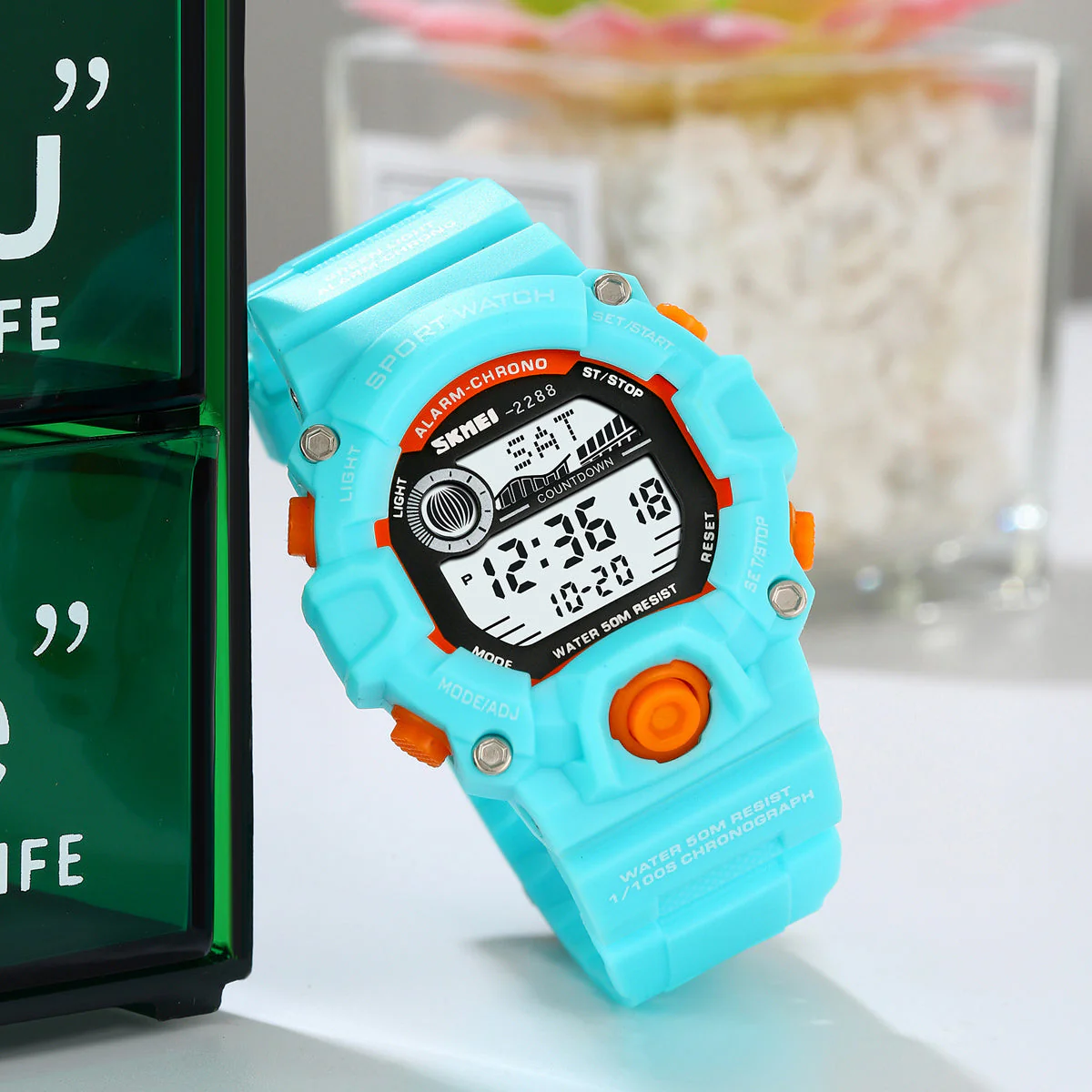 2288 Reloj Skmei infantil pulsera de caucho digital - Image 3