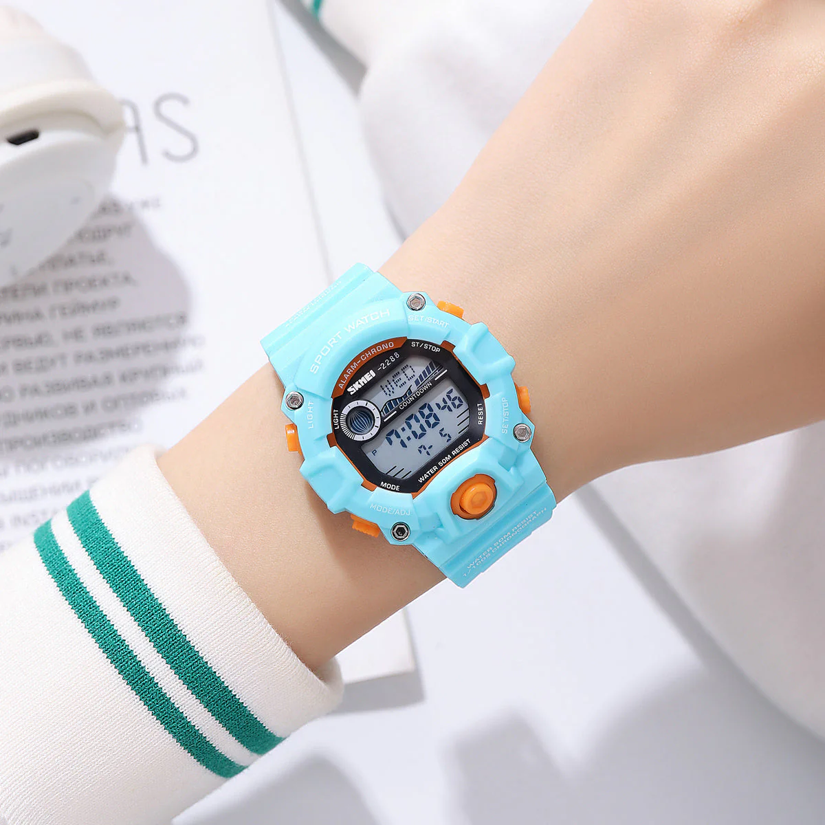 2288 Reloj Skmei infantil pulsera de caucho digital - Image 4