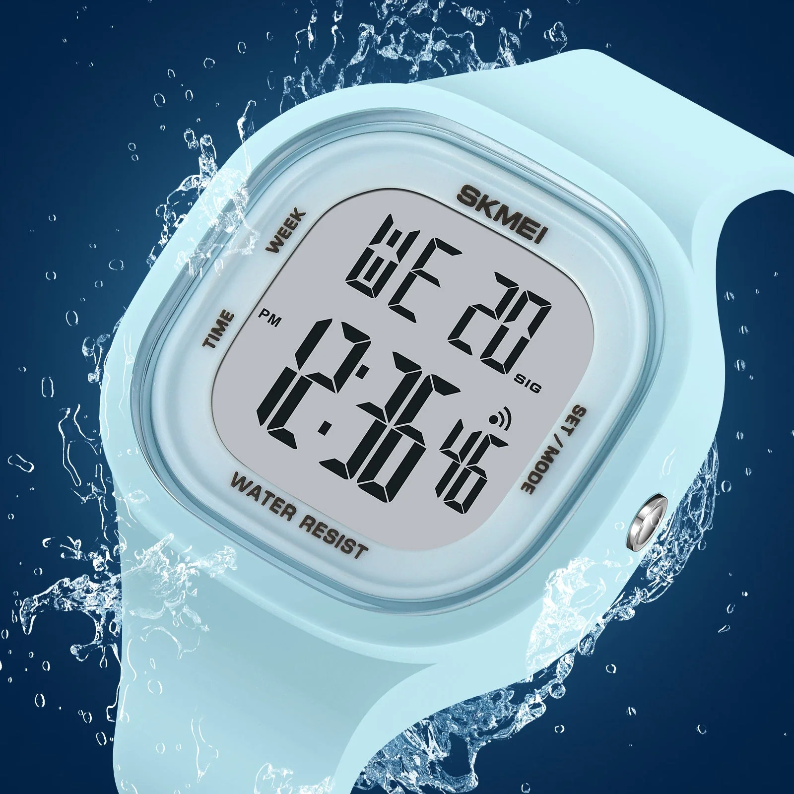 2290 Reloj Skmei para mujer pulsera de caucho - Image 6