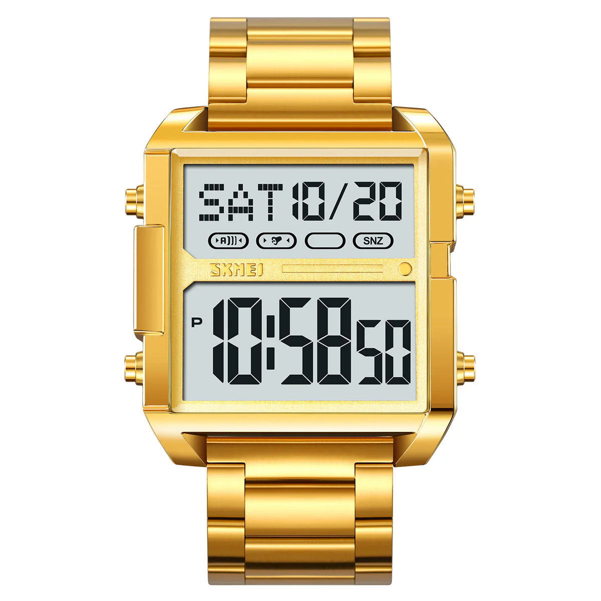 2299 Reloj Skmei para caballero pulsera de acero inoxidable digital - Image 11