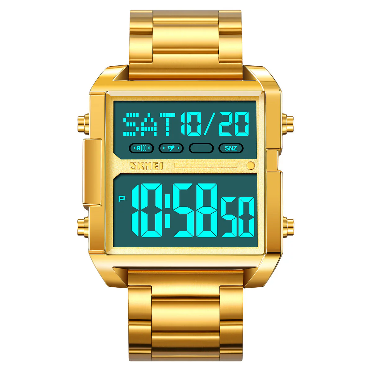 2299 Reloj Skmei para caballero pulsera de acero inoxidable digital - Image 12