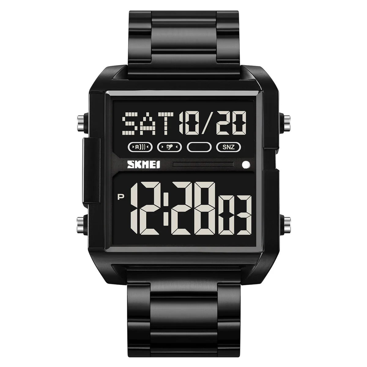 2299 Reloj Skmei para caballero pulsera de acero inoxidable digital - Image 18