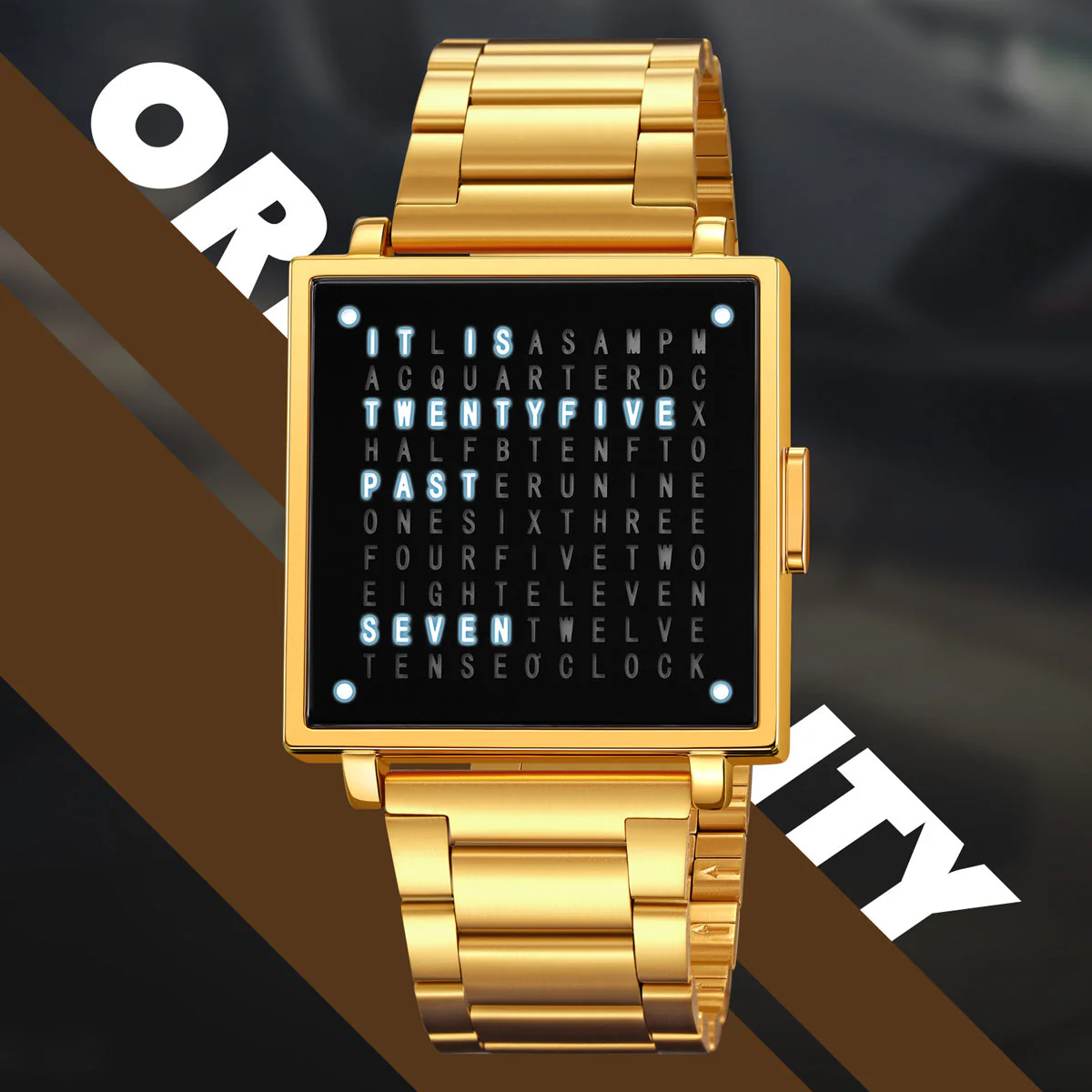 2312 Reloj Skmei Unisex digital pulsera de metal - Image 2