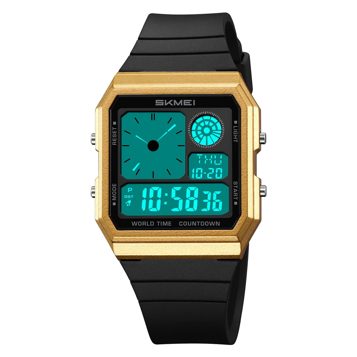 2347 Reloj para caballero pulsera de goma digital - Image 10