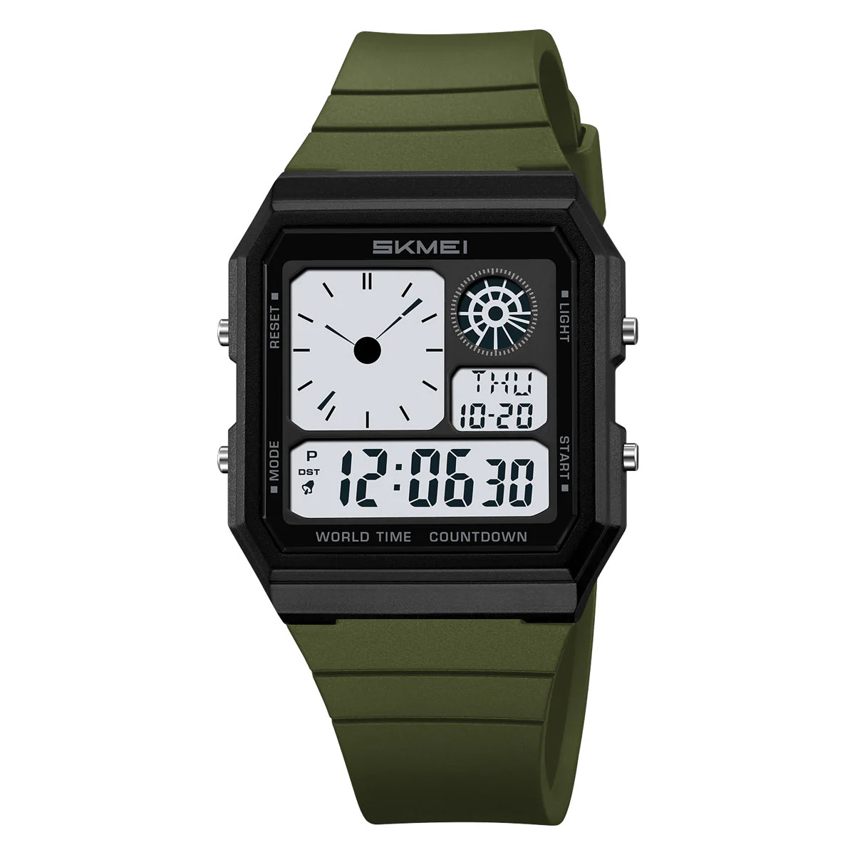 2347 Reloj para caballero pulsera de goma digital - Image 13