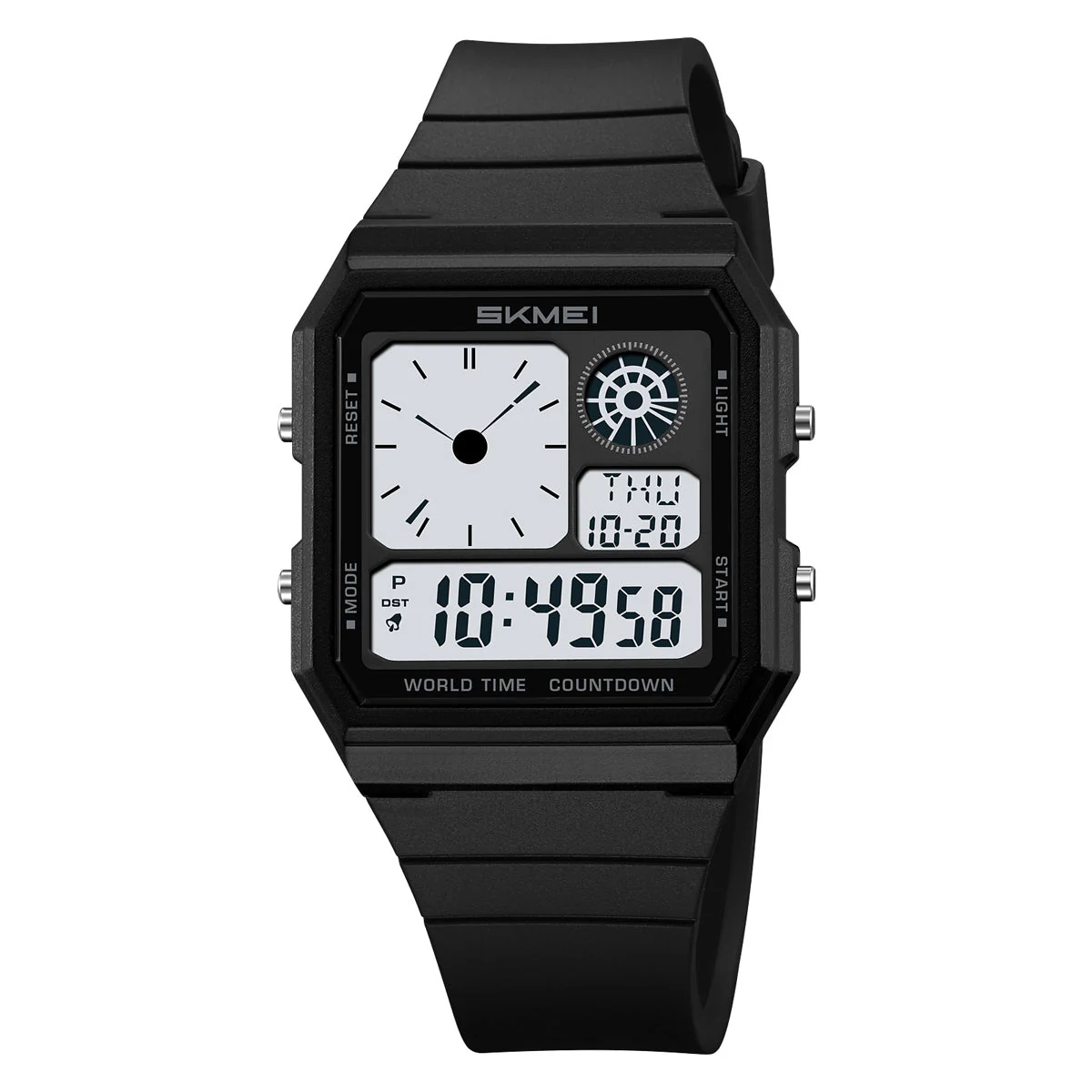 2347 Reloj para caballero pulsera de goma digital - Image 16