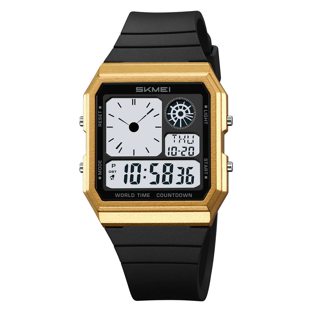 2347 Reloj para caballero pulsera de goma digital - Image 2