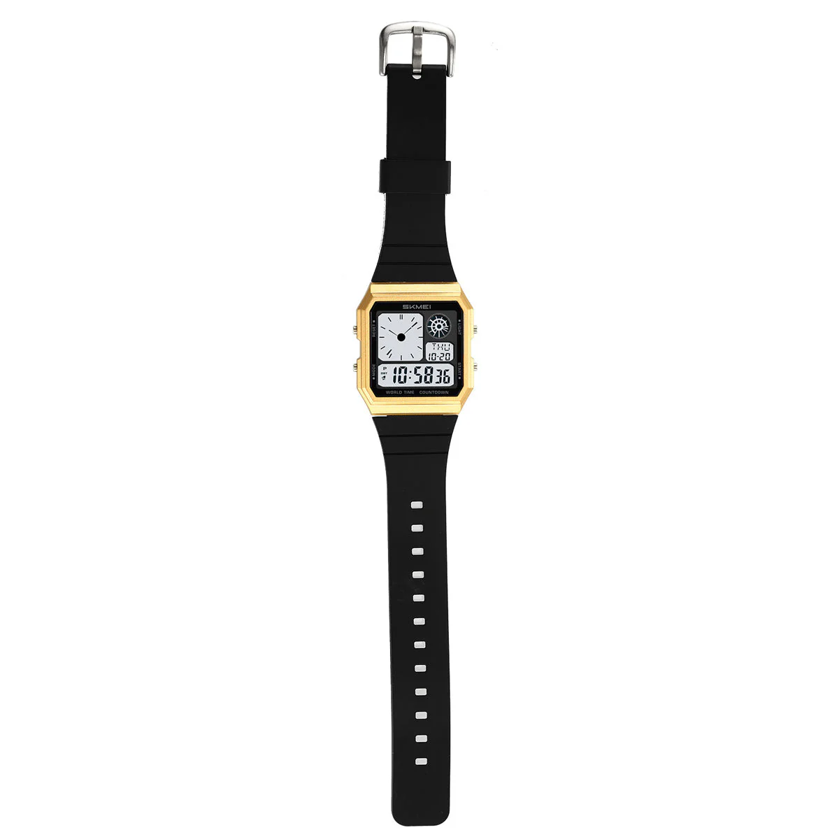 2347 Reloj para caballero pulsera de goma digital - Image 6