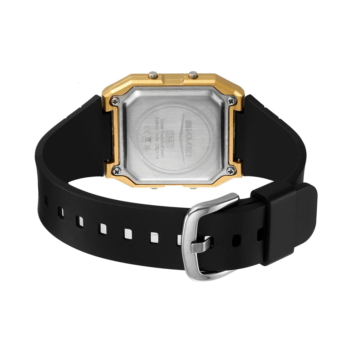 2347 Reloj para caballero pulsera de goma digital - Image 9