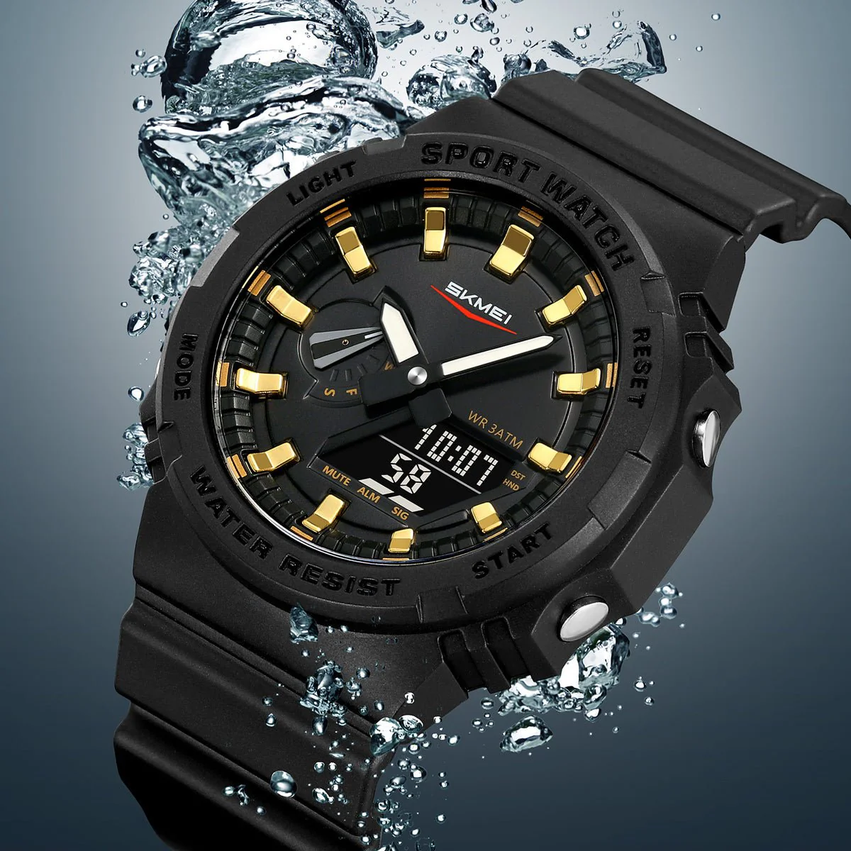 2351 Reloj Skmei Deportivo para hombre pulsera de caucho - Image 2