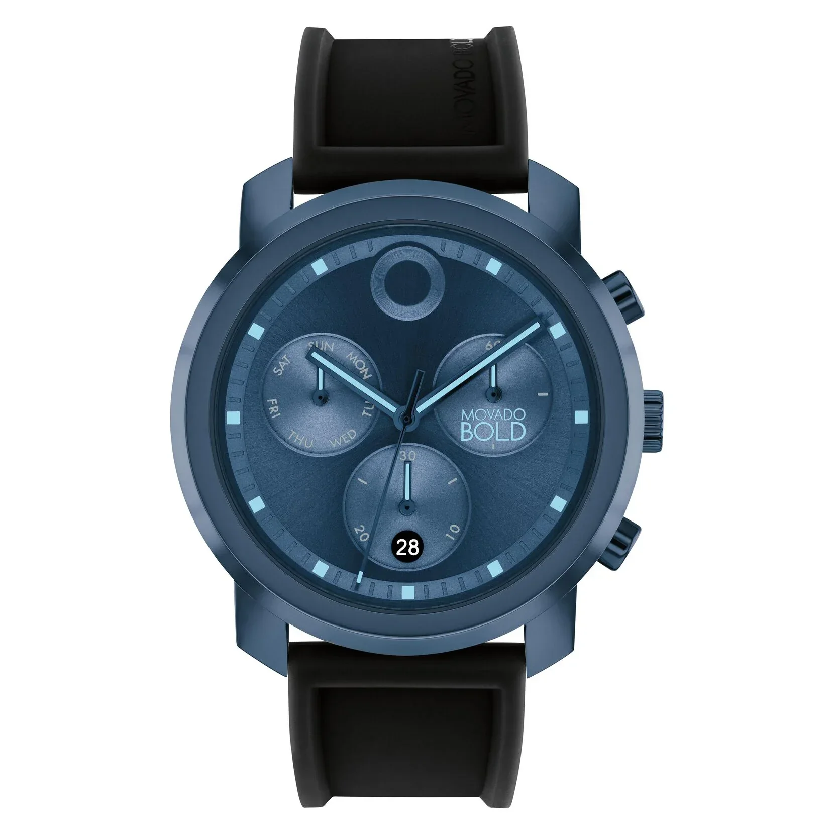 3601049 Reloj Movado Bold de hombre correa de caucho 44 mm