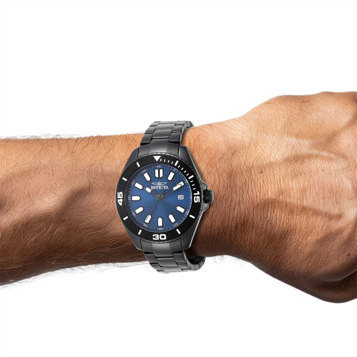 46320 Reloj INVICTA Pro Diver para caballero pulsera de metal negro - Image 4