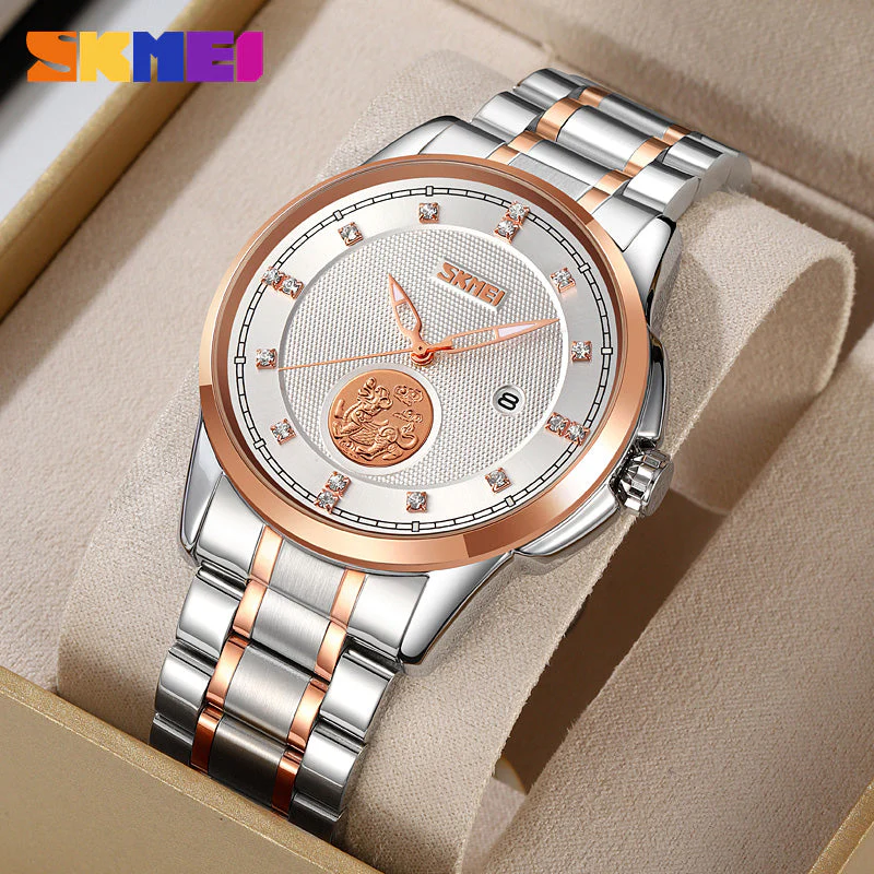 9321 Reloj Skmei para caballero pulsera de metal - Image 2