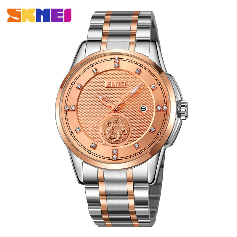 9321 Reloj Skmei para caballero pulsera de metal - Image 4