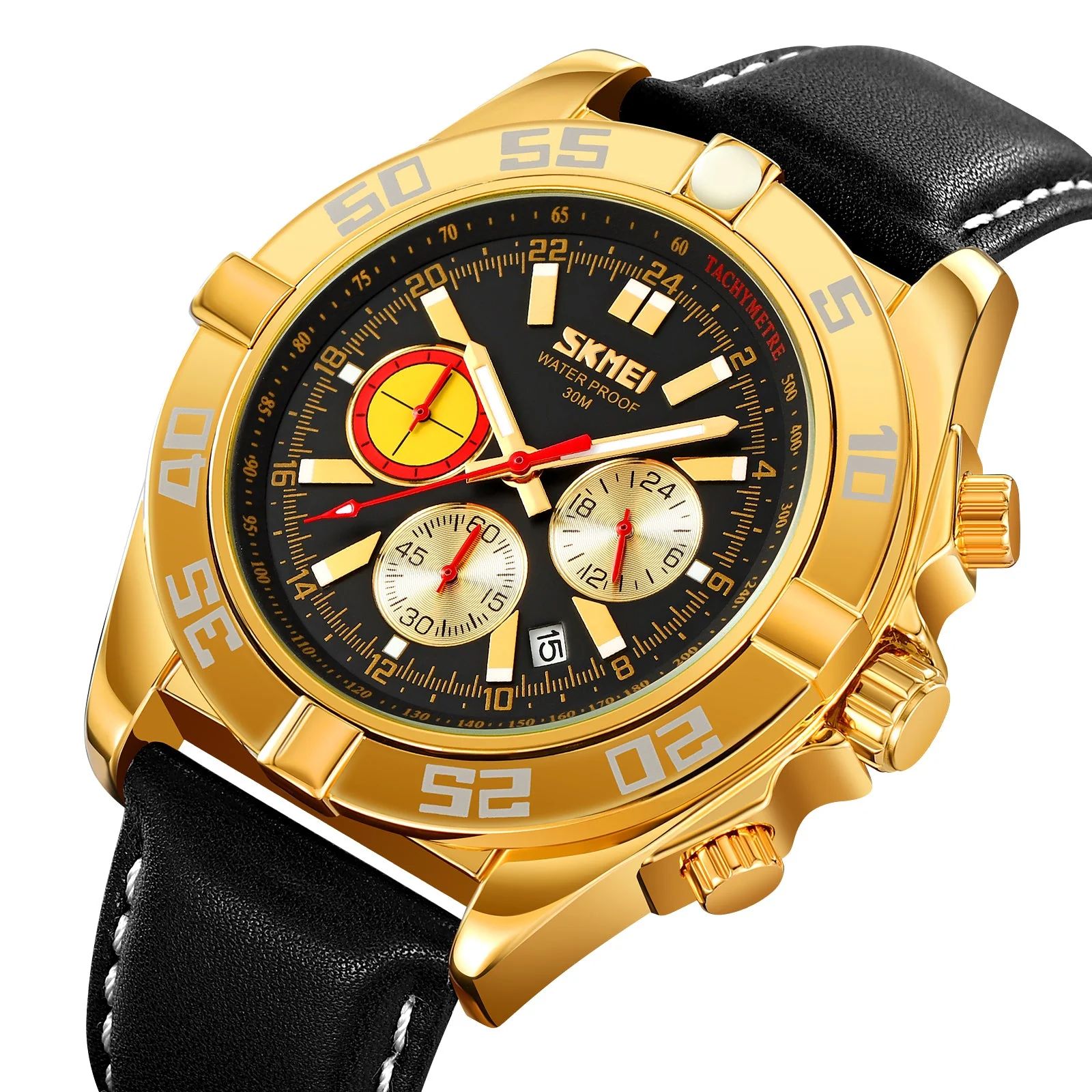 9322 Reloj SKMEI para hombre pulsera de cuero - Image 2