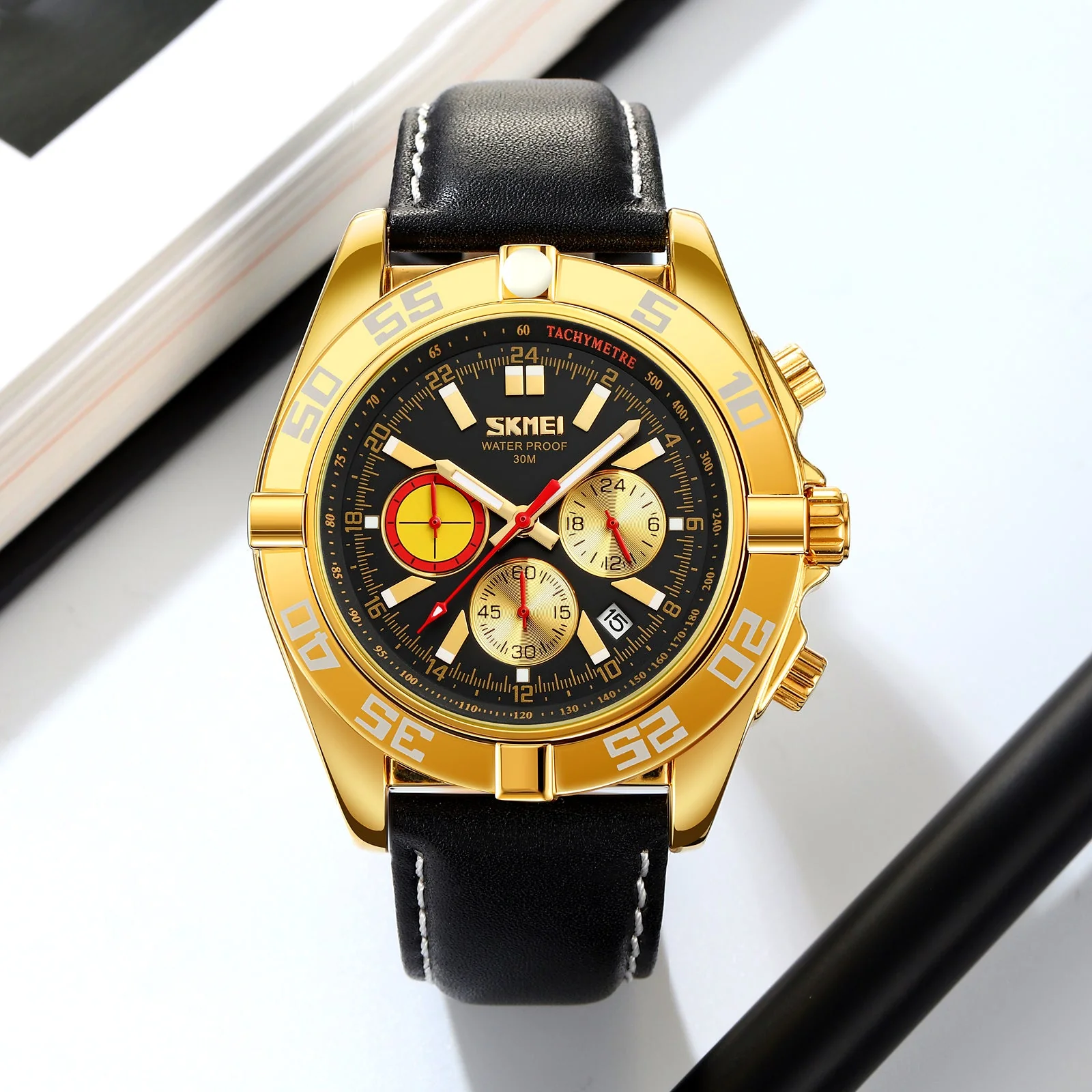 9322 Reloj SKMEI para hombre pulsera de cuero - Image 6