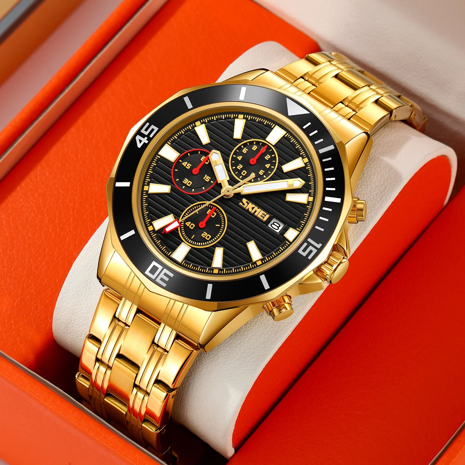 9335 Reloj SKMEI para hombre pulsera de metal - Image 3