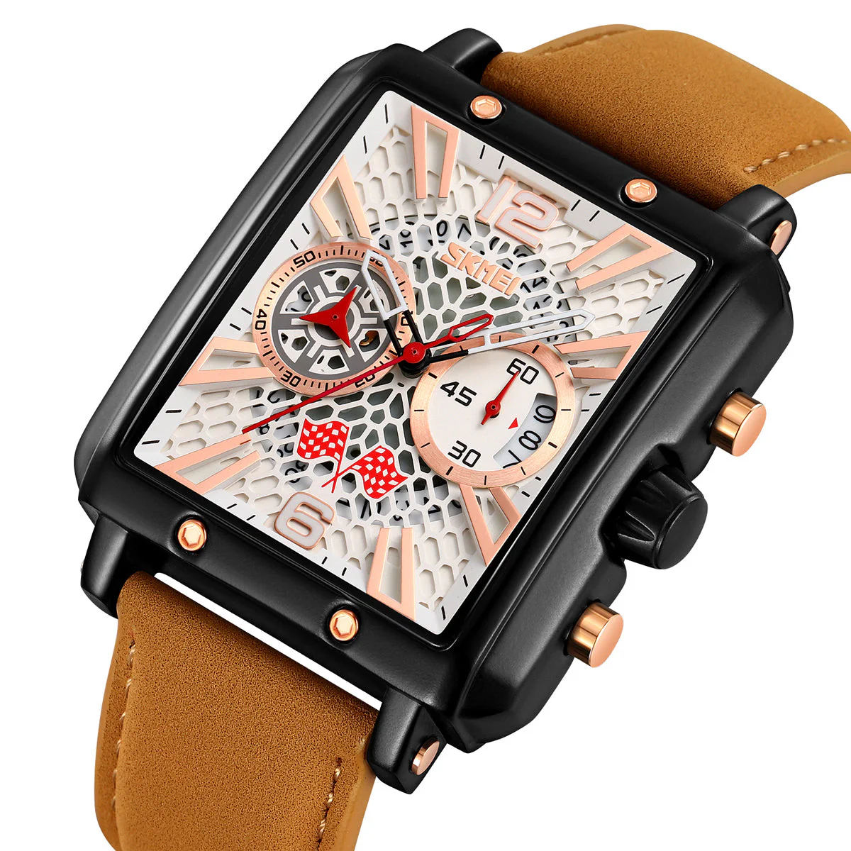9340 Reloj Skmei para caballero pulsera de piel - Image 4
