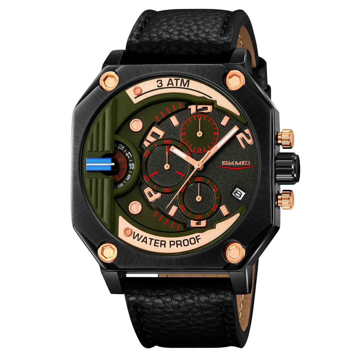 9343 Reloj Skmei para caballero pulsera de piel - Image 23