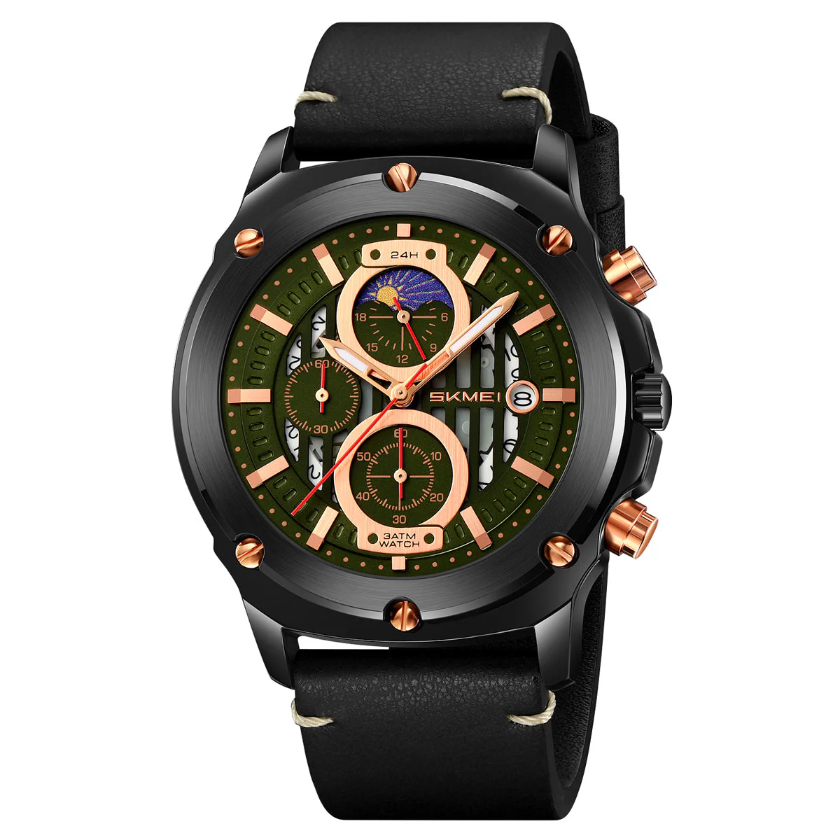 9351 Reloj Skmei para caballero pulsera de cuero - Image 11
