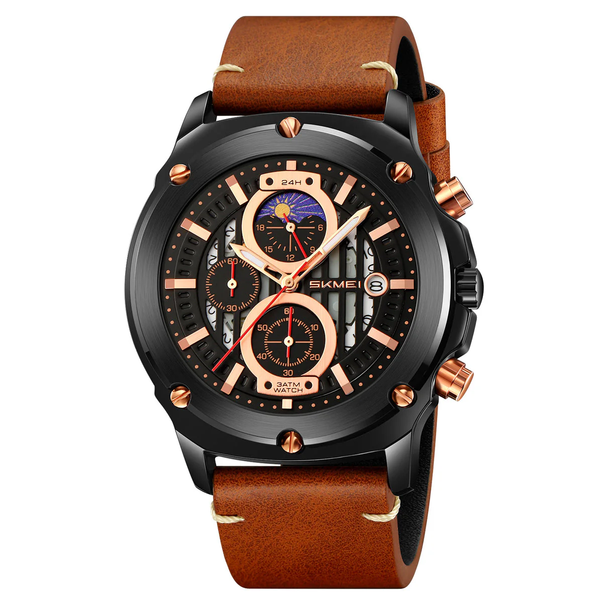9351 Reloj Skmei para caballero pulsera de cuero - Image 21