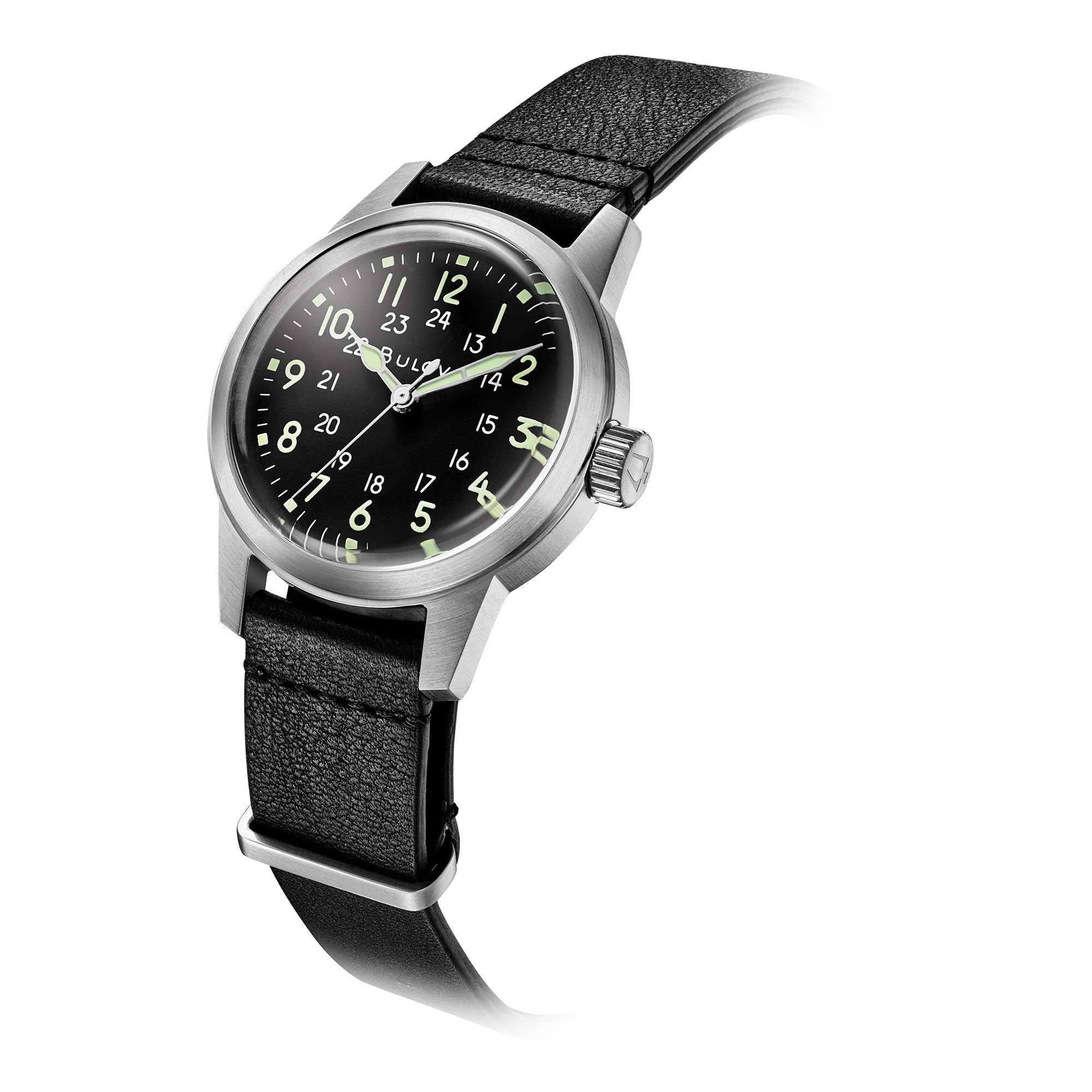 96A219 Reloj Bulova Military de hombre correa de piel - Image 2