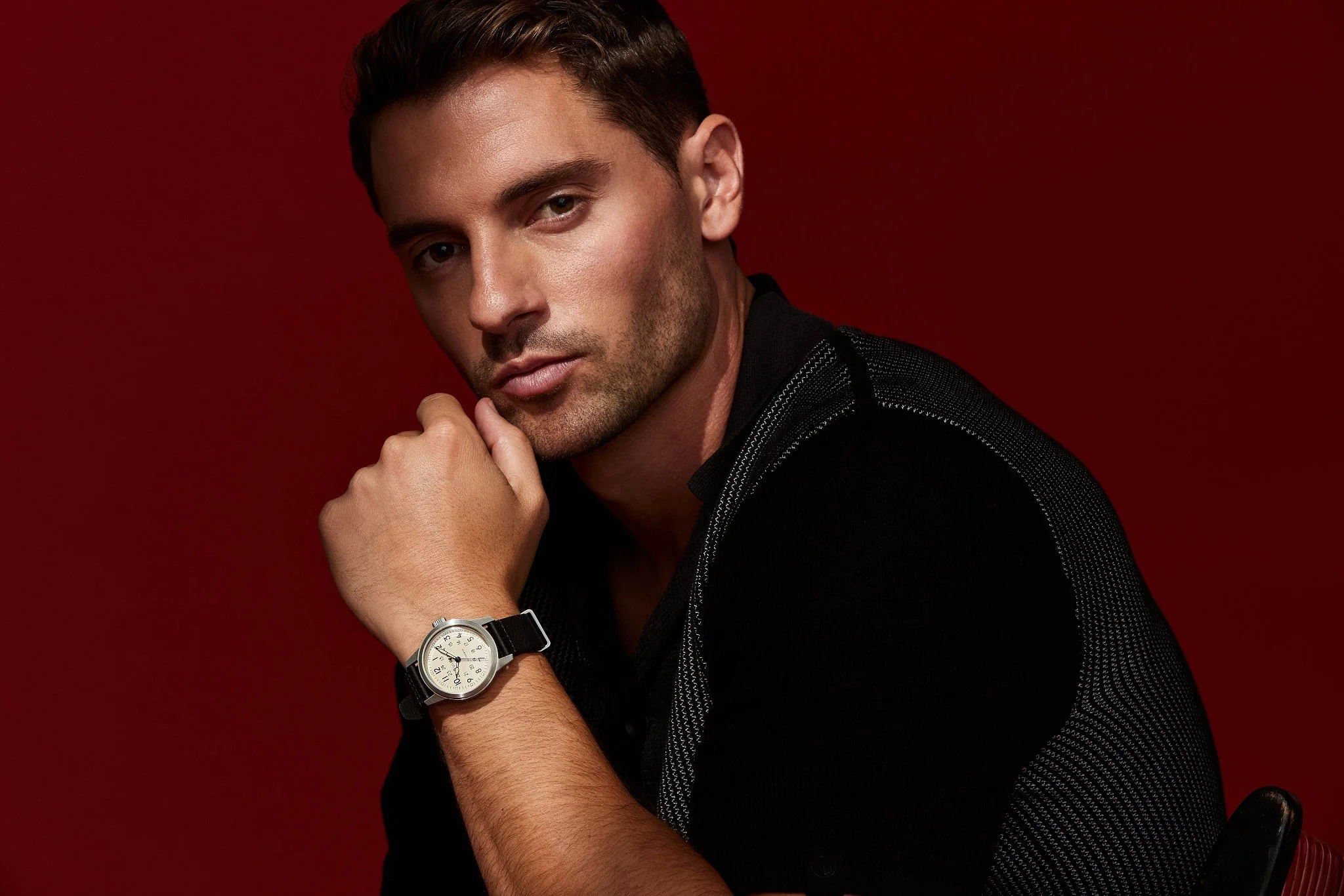 96A246 Reloj Bulova Hack Watch de hombre pulsera de piel - Image 4