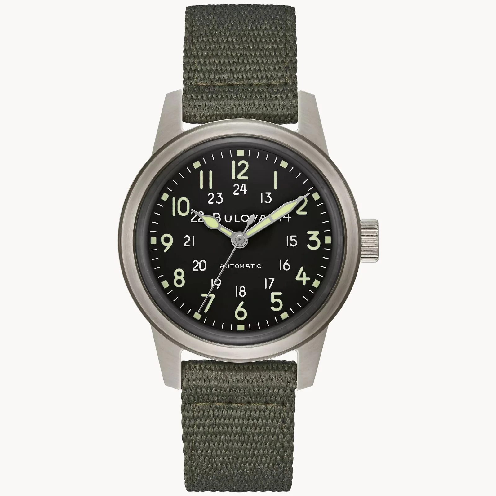 96A259 Bulova Hack Watch de caballero pulsera de tela