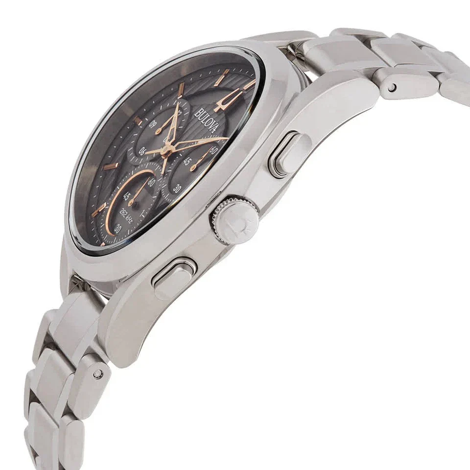 96A298 Reloj Bulova Curv de hombre banda de acero inoxidable 44mm - Image 2