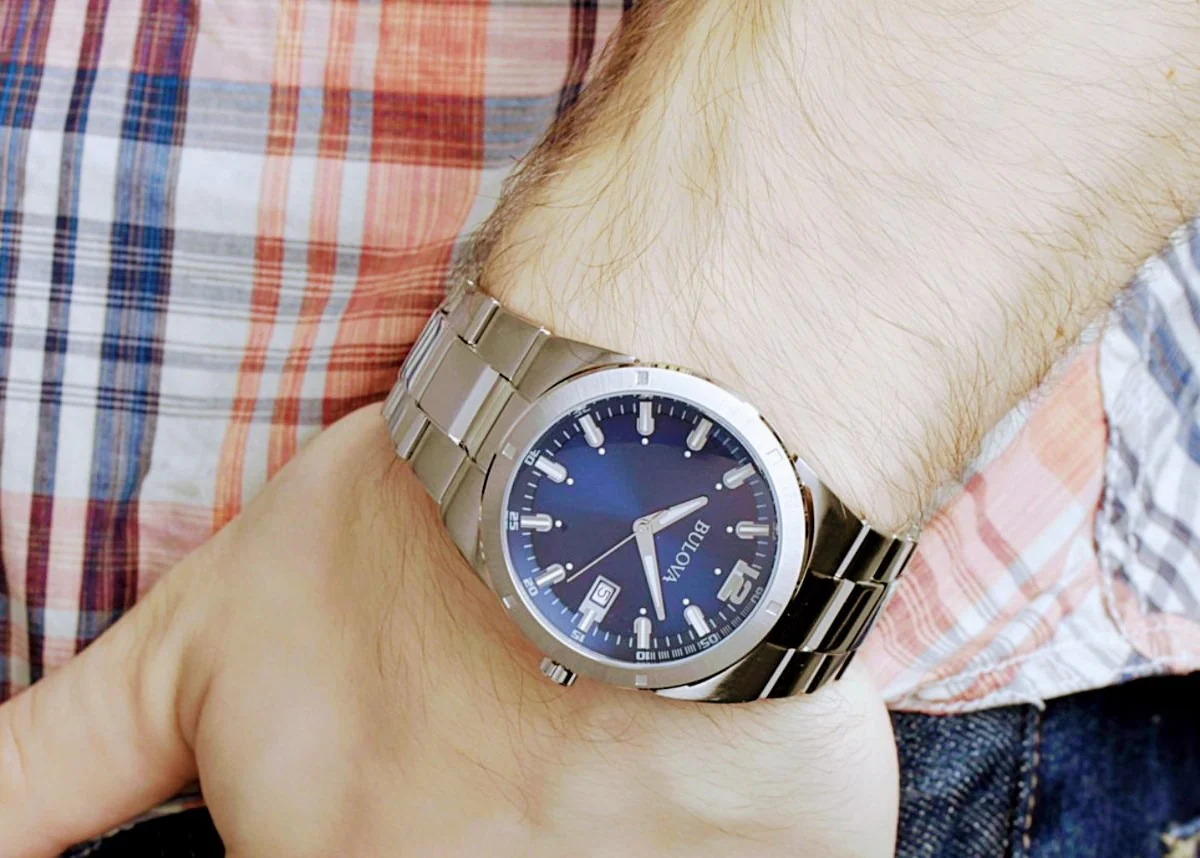 96B220 Reloj Bulova Dress de hombre correa de metal - Image 5